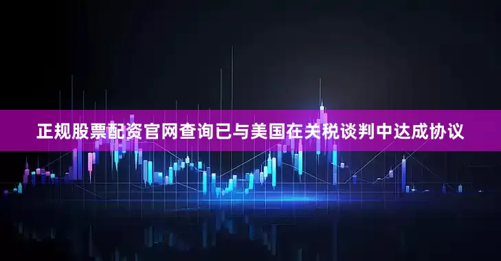 正规股票配资官网查询已与美国在关税谈判中达成协议