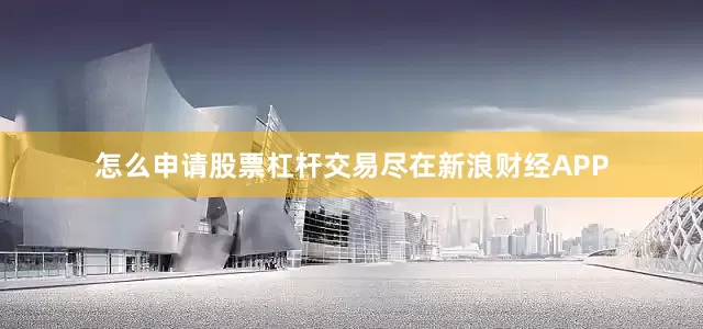 怎么申请股票杠杆交易尽在新浪财经APP