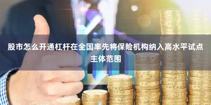股市怎么开通杠杆在全国率先将保险机构纳入高水平试点主体范围